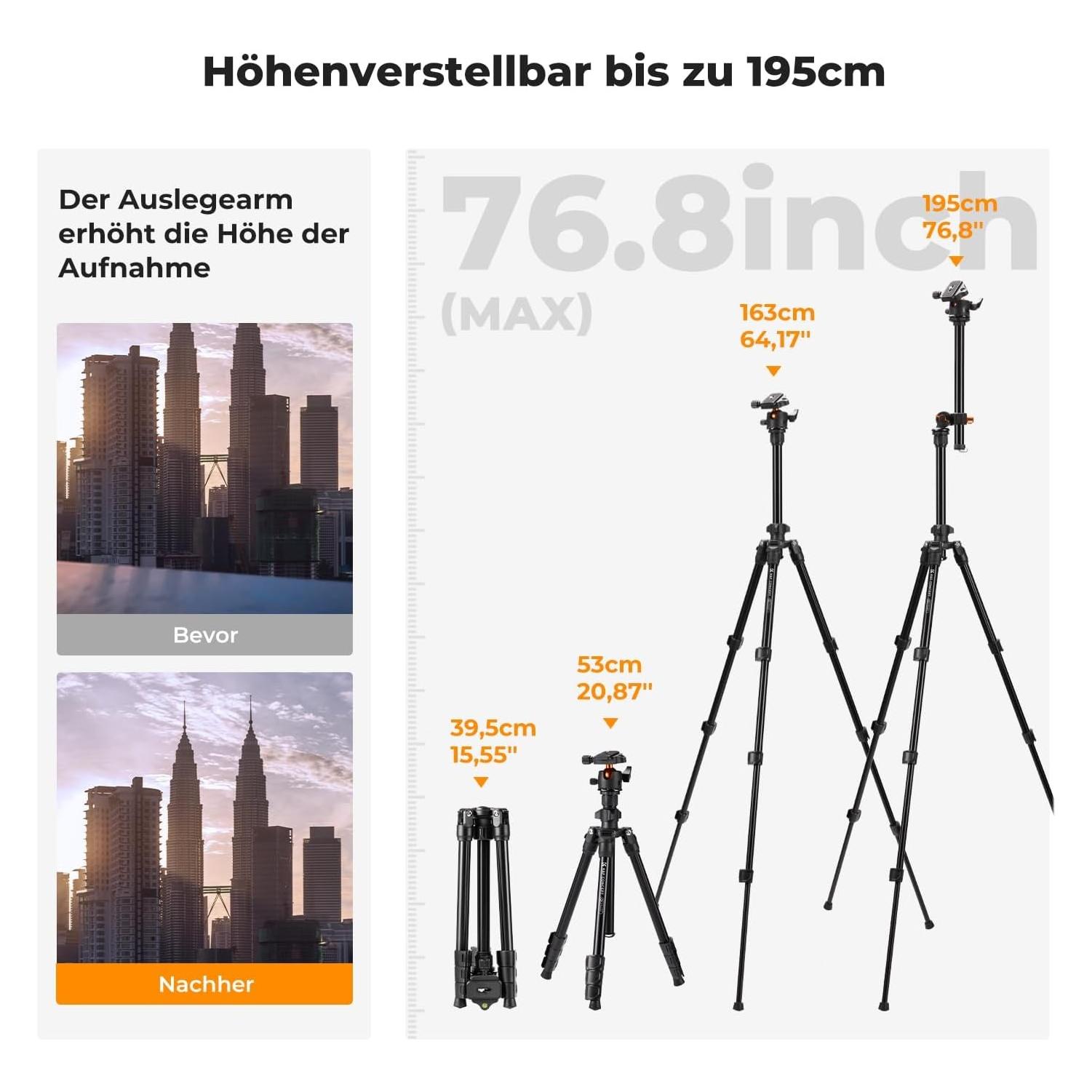 K&F Concept Stativ mit Membranarm (Metall) (KF09.101V6)