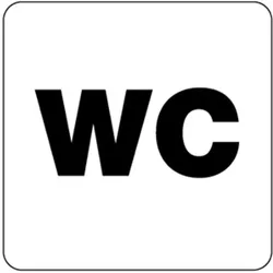 Aufkleber Piktogramm WC, Folie, 160x160 mm