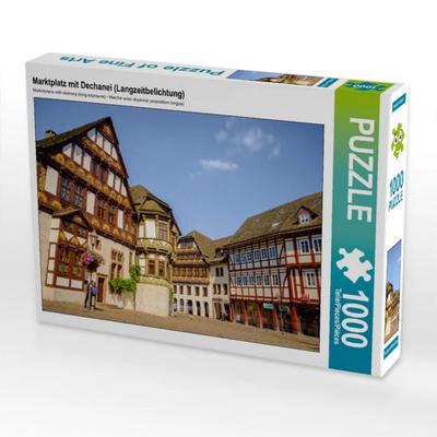 CALVENDO Puzzle Marktplatz mit Dechanei (Langzeitbelichtung) | 1000 Teile Lege-Größe 64x48cm Foto-Puzzle für glückliche Stunden