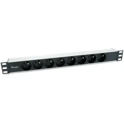 Equip 8-Fach Französische Steckdosenleiste, Aluminium-Schale