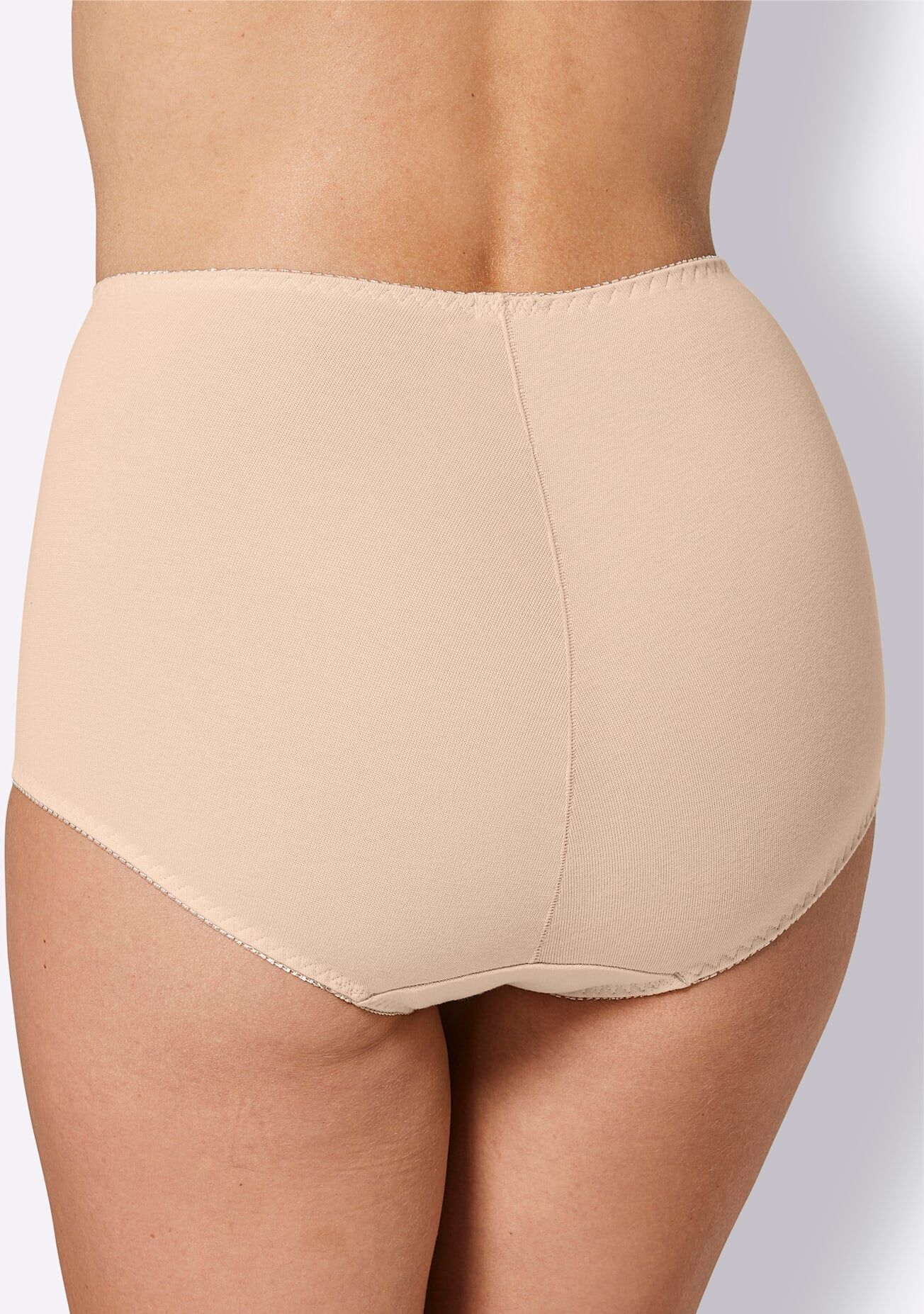 Miederhose, Damen, Gr. 95, 2 Stk., beige (puder), 96% Baumwolle, 4% Elasthan, Futter:100% Baumwolle, Unterhosen Miederhose puder 95, 2 Stk.