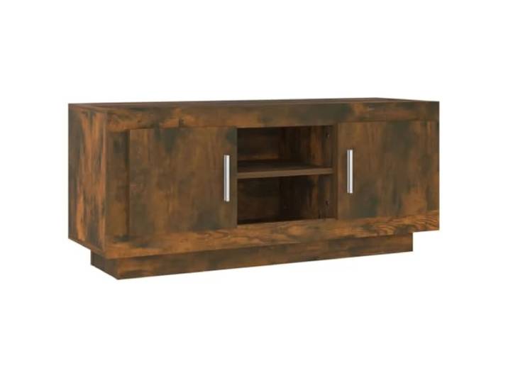 Helloshop26 TV-Schrank, ordentlich, praktische Aufbewahrung, 102 x 35 x 45 cm, aus Holz, Eiche Rauch, 02_0048311