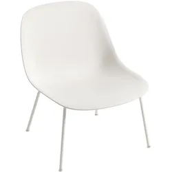 Muuto Fiber Lounge Chair, tube base, weiß