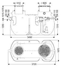 KESSEL 96010-DL-120D Fettabscheider EasyClean ground