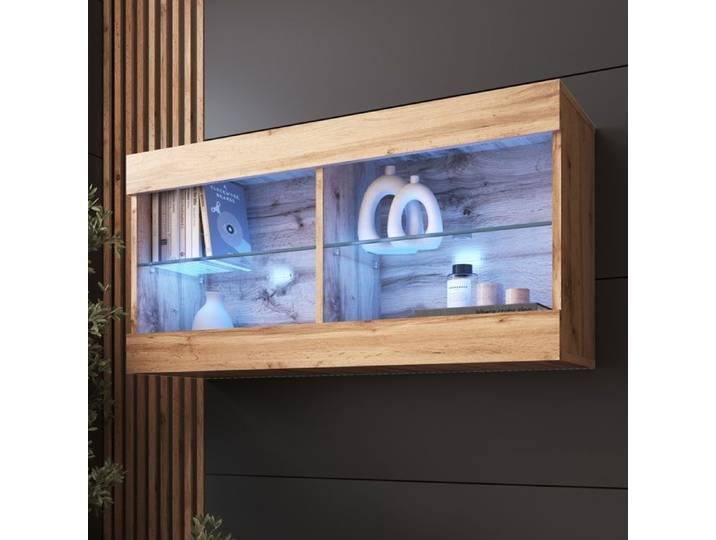 Komodee Vitrine Suspendue Horizontal Tivoli - Wotan Wotan - 100 x 50 x 29 cm - LED Bleues