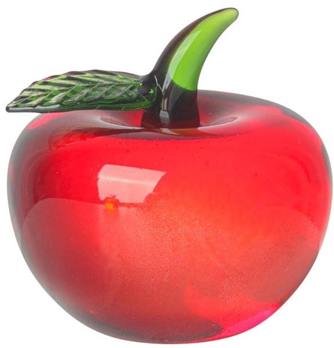 Kristallen appel ornament als decoratief beeldje voor op tafel