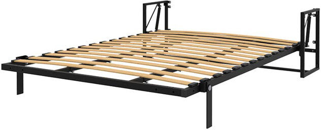 17 Stories Morphy Classic Vertical System SizeFlex & TypeFlex - Space-Saving Murphy Bed Black 100 x 190 cm