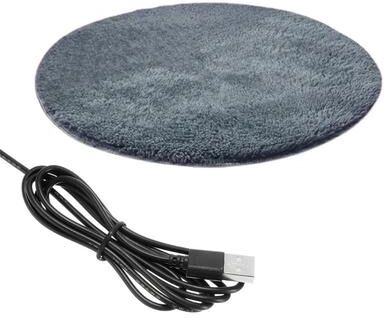 Uplifted Goods USB Heated Pet Blanket Pad For Cats And Dogs Comfort And Warmth grey