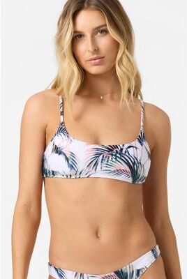 O'Neill s Niko Surfside Bralette Bikini Top in White, Size 2XL, Elastane/Polyamide