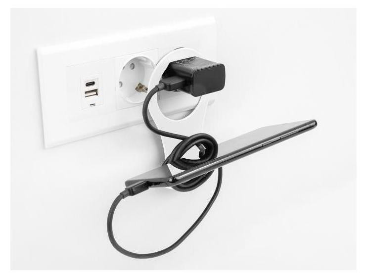 Delock Oplaadhouder voor mobiele telefoon en smartphone, wit, voor binnengebruik