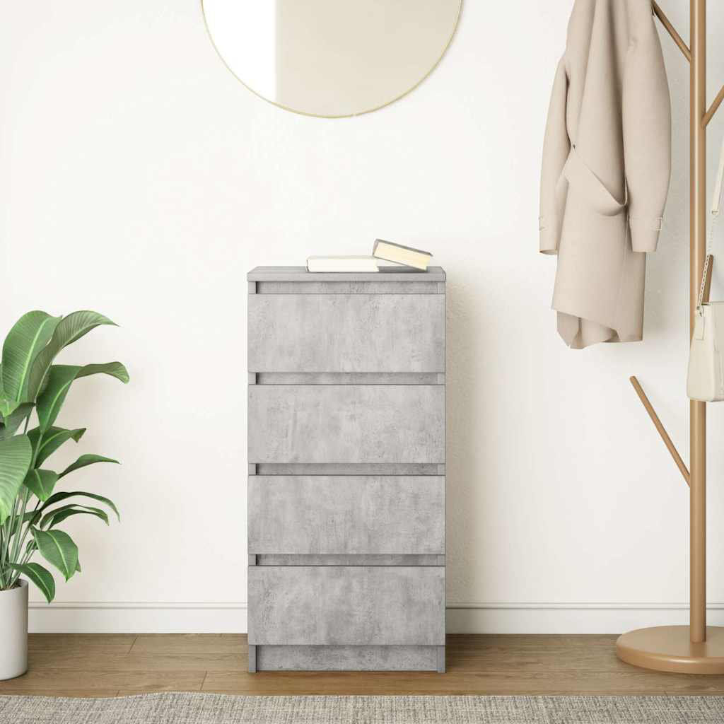 Latitude Run Sideboard 37.5X35x76 Cm Engineered Wood Concrete Grey