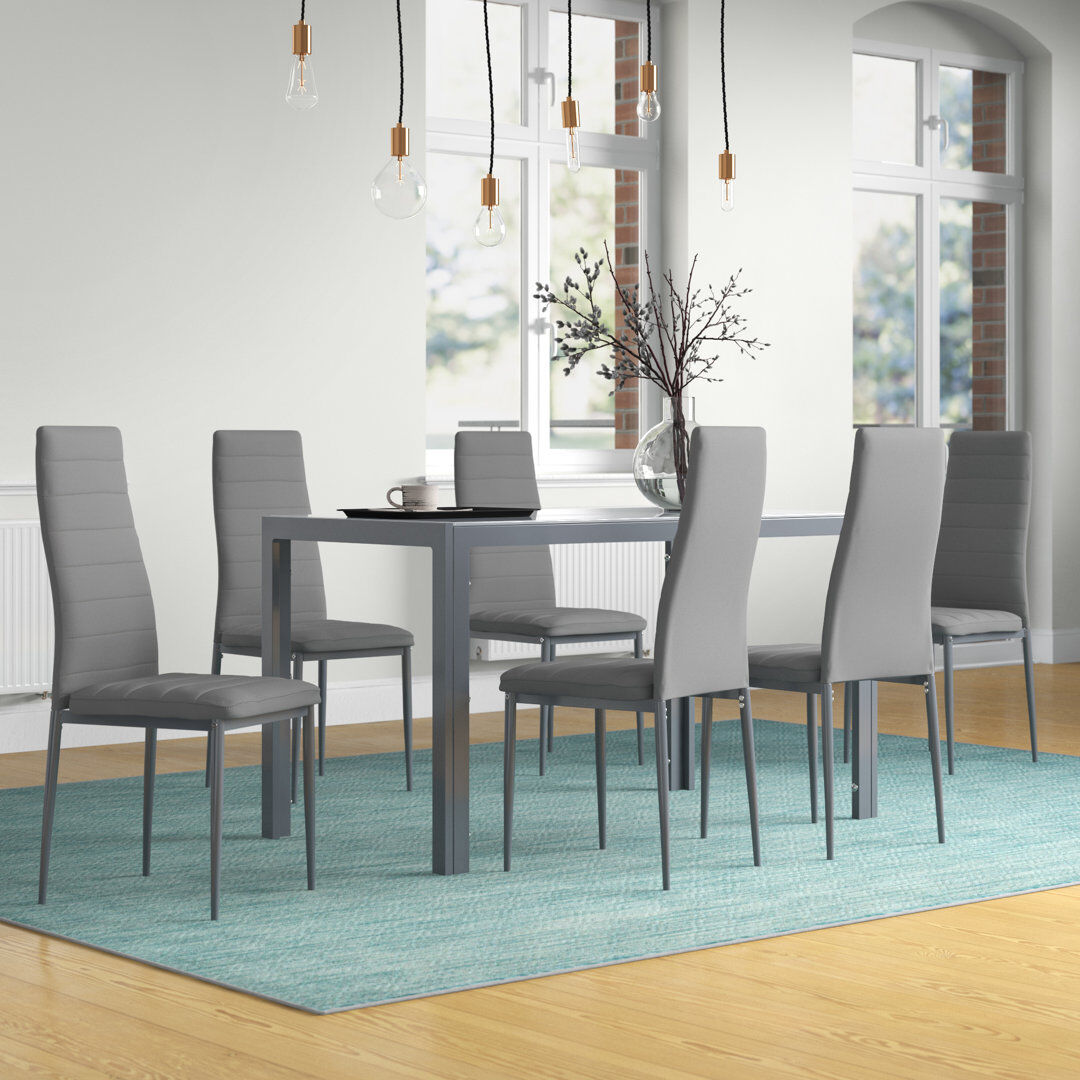 Wade Logan Hornell 6 - Person Dining Set Grey 6