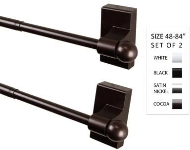 InStyleDesign 7/16 inch dia. Magnetic Rod 48-84 inch long (Set of 2)