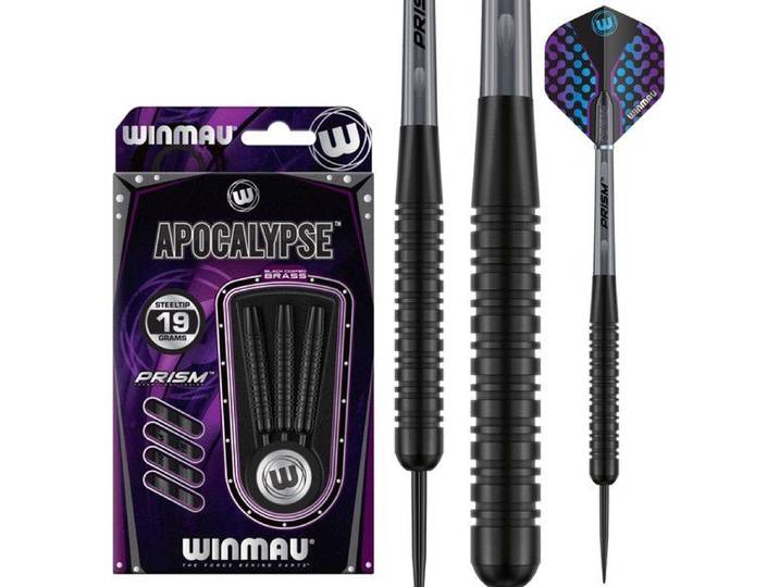 Winmau Apocalypse 1 Brass - Steeltip dartpijlen - 19 g - Zwart