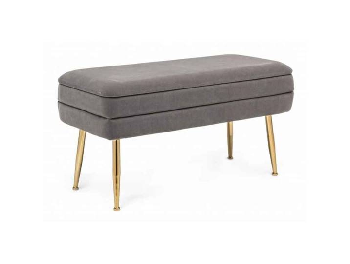 Banc de rangement gris 80X38X42 cm