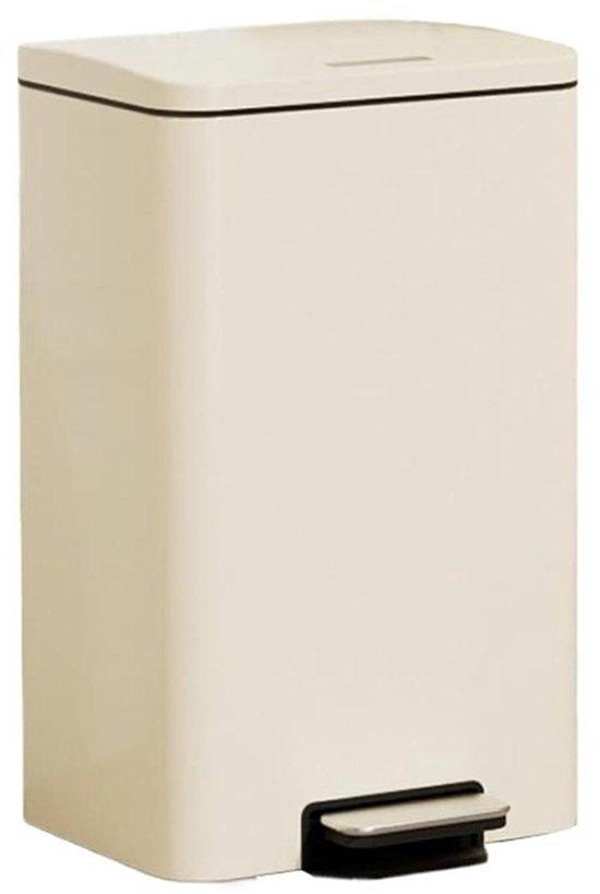 Abfallbehälter 20 l mit Soft-Close-Deckel - Edelstahl, rechte Form, für Küche und Haushalt