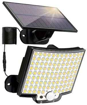 Inspired Finds Split Solar Motion Sensor Light With Remote 3 Mode Waterproof Outdoor Floodlight 106 Led