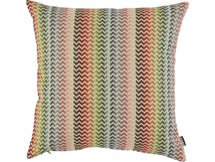 Dekokissen H.O.C.K. Kerem , bunt (bunt, gemustert), B:50cm L:50cm, Baumwolle, Polyester, Dekokissen_Sitzkissen_Kissenhüllen, Dekokissen, mit Zackenmuster, Kissenhülle mit Füllung, 1 Stück
