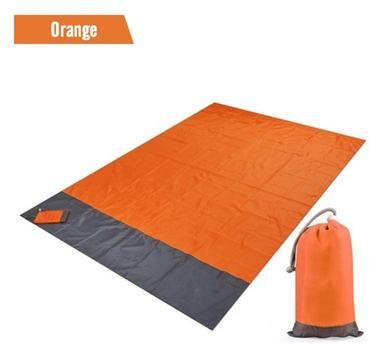 ModernMart Sandproof Waterproof Beach Blanket Lightweight Picnic Mat For Travel And Outdoor Use orange s
