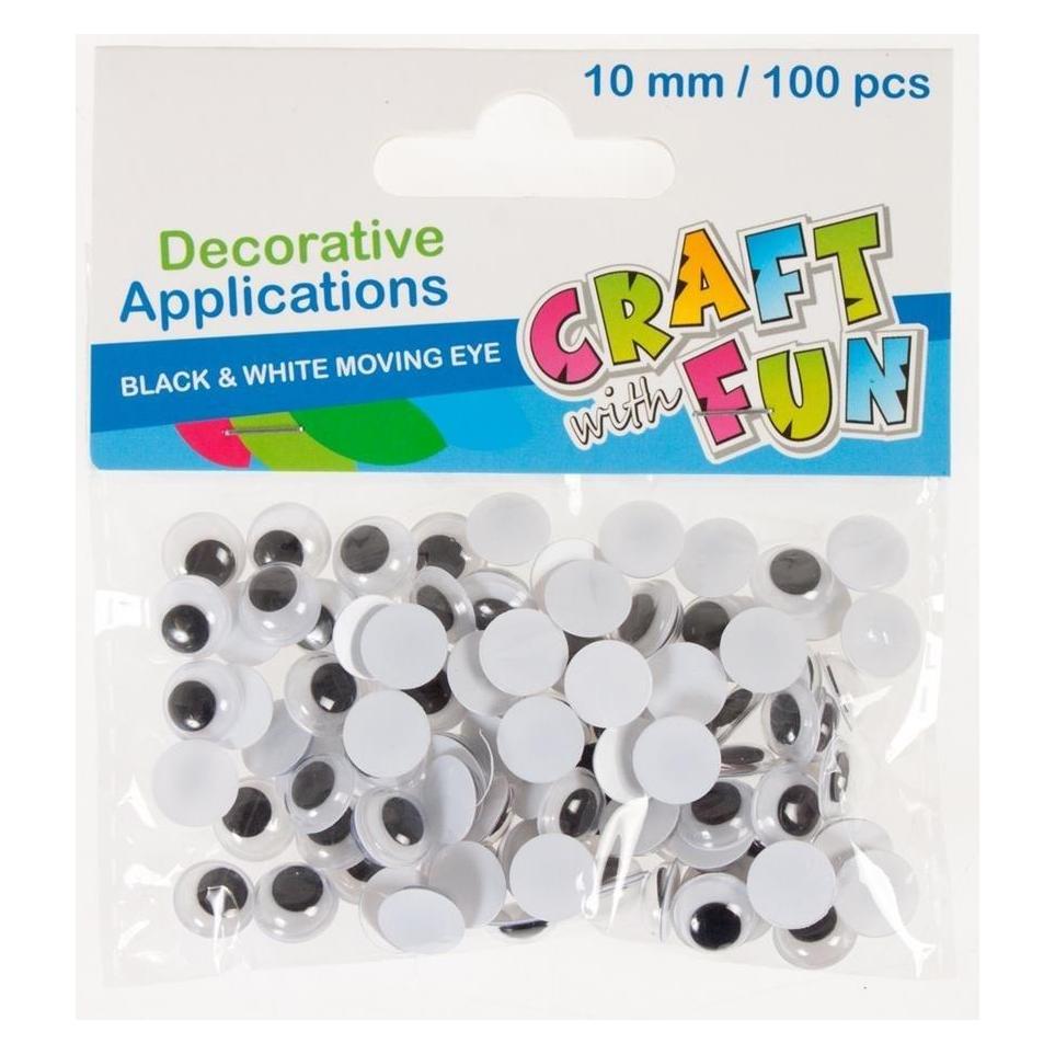 Euro Trade Deko-Ornamentaugen 10mm 100 Stk. (WIKR-1061600)