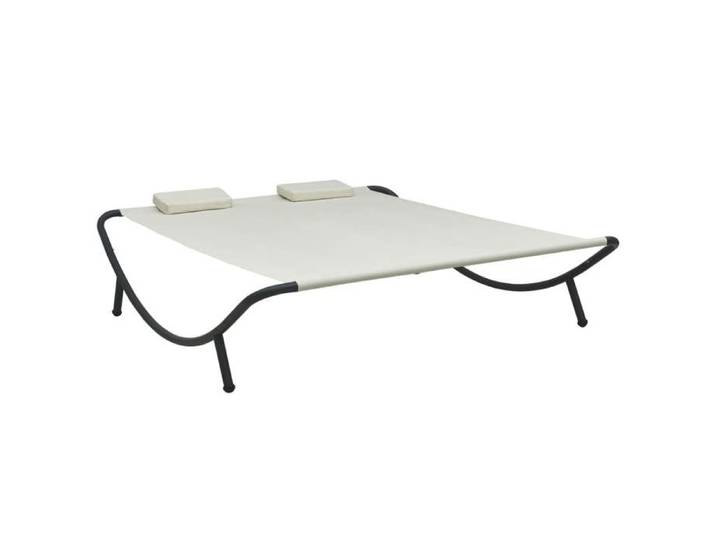 Automne/hiver  Crème Chaise longue d'extérieur Tissu Crème - Hauteur:45cm DEC3688274