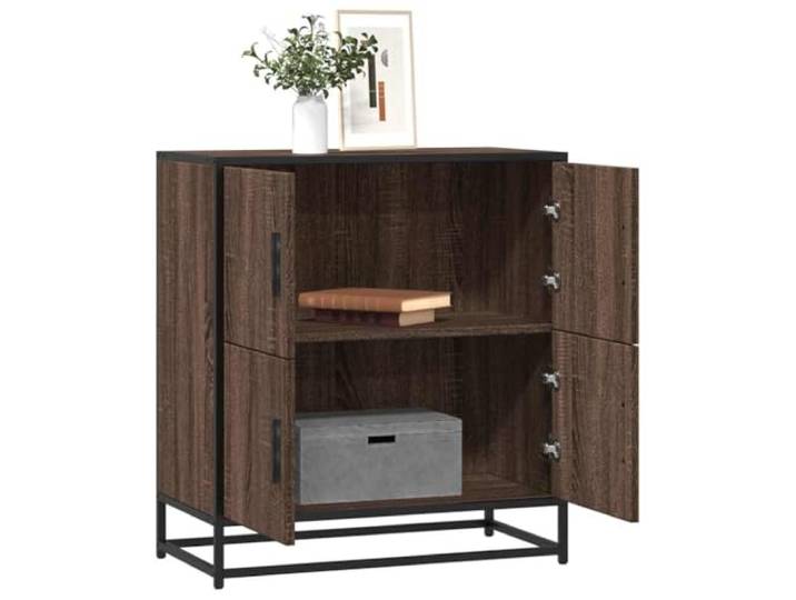 HEFZGDB Moderne Sideboards für Wohnzimmer Sideboard mit Metallgestell industriell Sideboard Holzwerkstoff langlebig Beistellschrank für Flur und Eingangsbereich Aufbewahrungsschrank