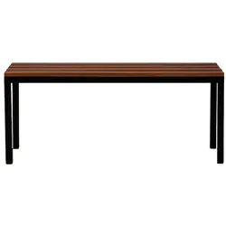 PROREGAL Sitzbank Seal | Freistehend | Schwarz/Buche | Ohne Rückenlehne | HxBxT 40x100x40 cm | Holz