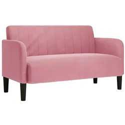 vidaXL Zweisitzer-Sofa Rosa 109 cm Samt