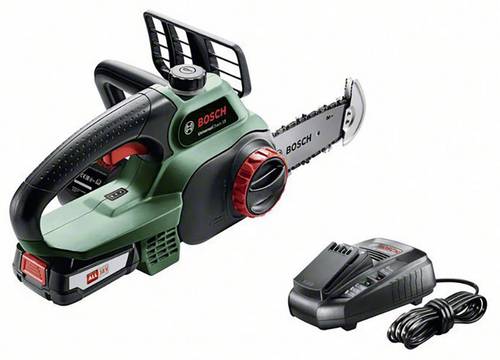 Bosch Home and Garden UniversalChain 18 Akku Kettensäge ohne Akku, mit Schutzbügel Schwertlänge 200 mm