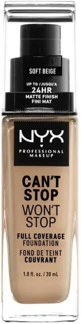 NYX Can't Stop Won't Stop Full Coverage Foundation Soft Beige 30 ml