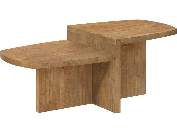 Couchtisch OMG DESIGN CUBIK-5 , braun (mango, schwarz, mango), B:120cm H:45cm T:60cm, Tische, Couchtisch