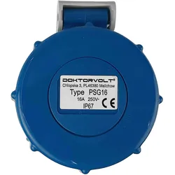 Steckdose 230V 16A IP67 französisches System Doktorvolt PSG 16 DV