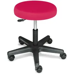 ratiomed Rollhocker fuchsia mit schwarzem Kunststofffußkreuz