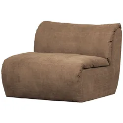 Sessel Baggy aus Chenille-Stoff, modern gepolstert, Braun, weiche Oberfläche, Teil der Baggy-Serie