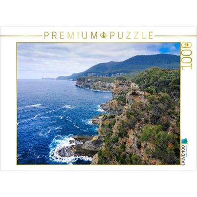 CALVENDO Puzzle Waterfall Bay, Tasman Peninsula | 1000 Teile Lege-Größe 64x48cm Foto-Puzzle für glückliche Stunden