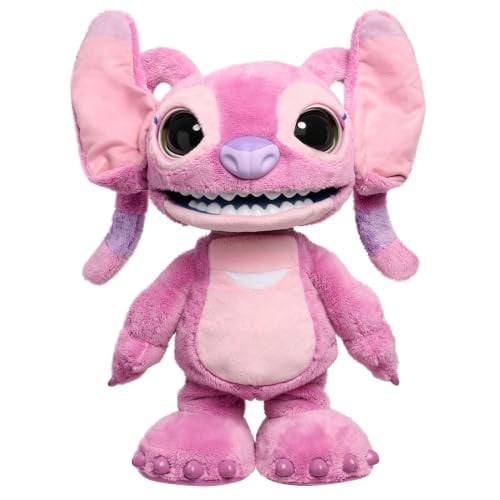 Disney Stitch Ultimate Angel Interactieve Pluche Knuffel met 100+ Geluiden en Reacties, 43 cm door Just Play