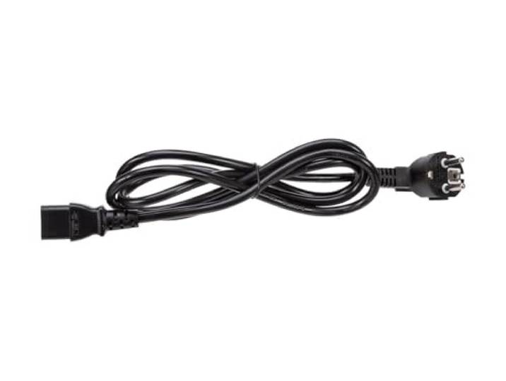 Perel Voedingskabel, H05VV-F 3G1, 1.5 m, 10 A/230 V, 2500 W, type E/F 90° naar C13, voor binnen, pvc, zwart