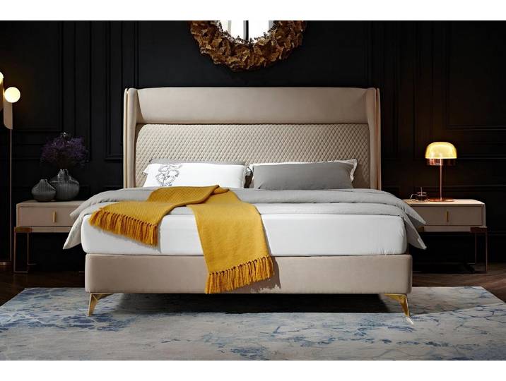 Xlmoebel Boxspringbett Luxuriöses Doppelbett im Hotelstil mit eleganten Nachttischen (Bett), Hergestellt in Europa