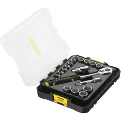 STANLEY FATMAX STAK 3/8 Zoll Steckschlüssel-Set 18-teilig im mittelgroßen STAK Koffer - FMMT98102-0