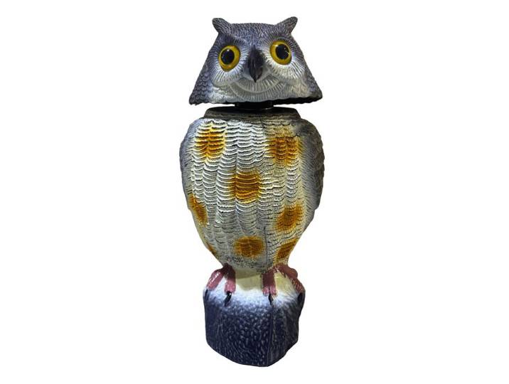 Relaxdays Vogelabwehr Eule Wackelkopf 40 cm