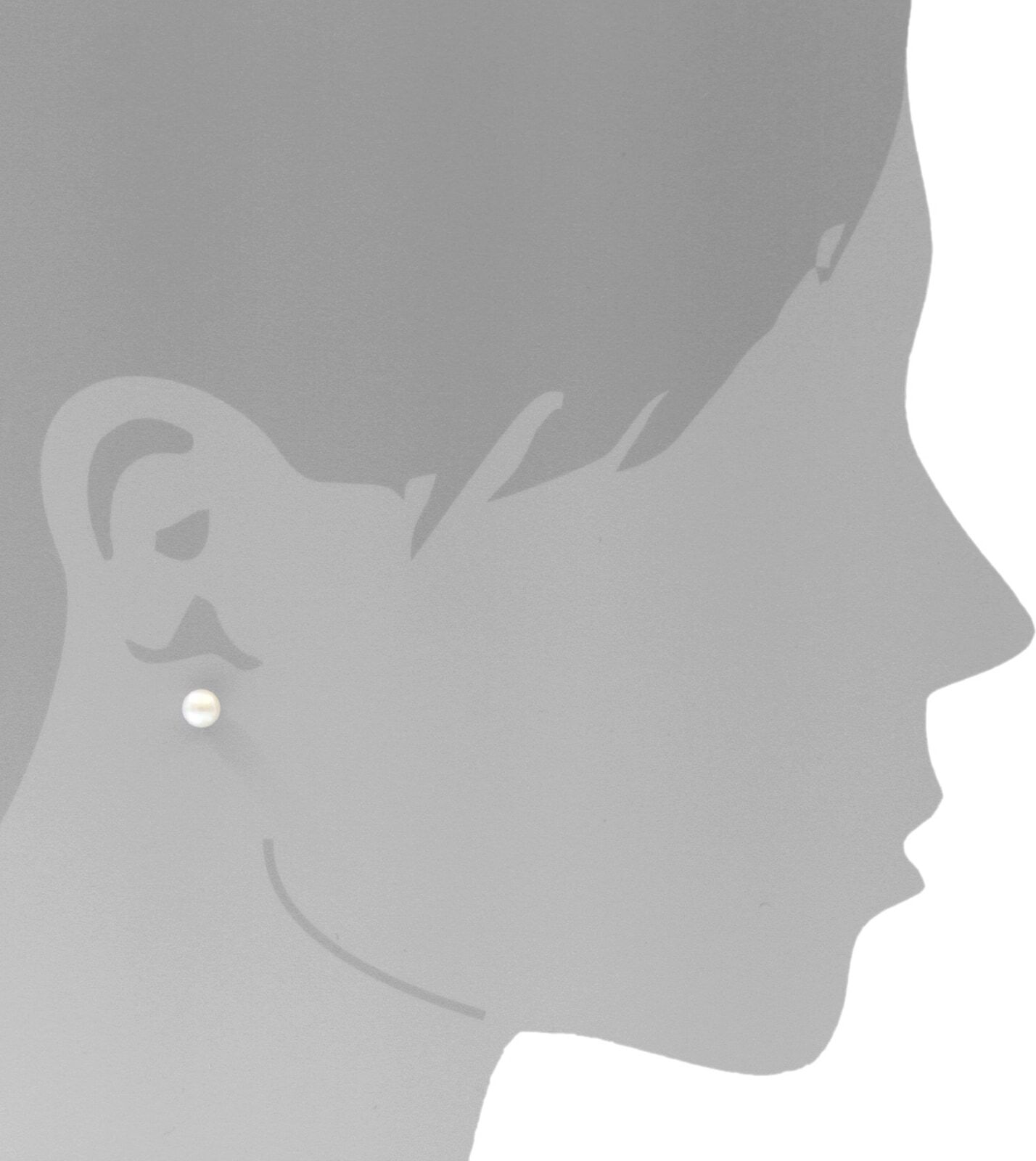 Paar Ohrstecker OSTSEE-SCHMUCK "Ostsee-Schmuck Ohrstecker Ingrid 6 Ohrstecker Ingrid 6", weiß (weiß, neutral), Ohrringe, Damen, 6,5mm, Silber 925 (Sterlingsilber), Paar Ohrstecker