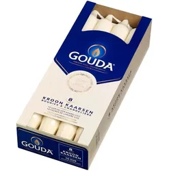 Gouda, Kerzen, Kronenkerzen Elfenbein 8 Stück (8x)