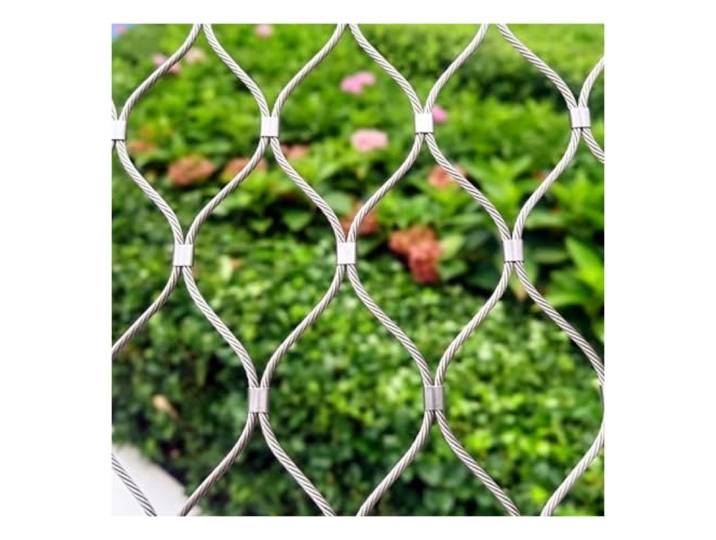 Hynbdes 304 Edelstahl-Seilnetz, Absturzsicherung, Treppe Zaun, Flexibel Multifunktionales Garten-Metallnetz, Flexibles Seil Netz, für Balkone, Bauernhof, Zoos und Zäune, 8cm/2mm 1×6m