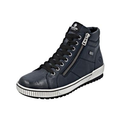 Sneaker REMONTE "Remonte Sneaker Leder", Damen, Gr. 38, blau (pazifik), Leder, Schuhe Sneaker