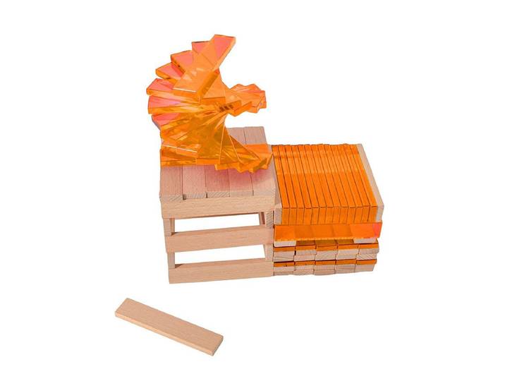 CHiLA Lernspielzeug Lux Holz- & Acrylsticks (80-St), Bausteine