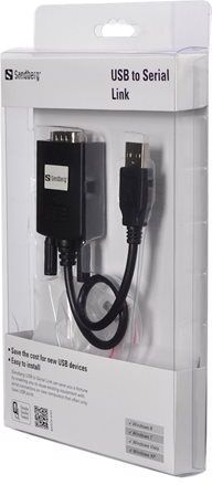 Sandberg usb to serial link 9-pin usb 2.0 adapter for serial com 9-pin devices