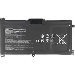AccuCell Akku HP Pavilion X360 14-BA series (3650 mAh), Notebook Akku, Schwarz
