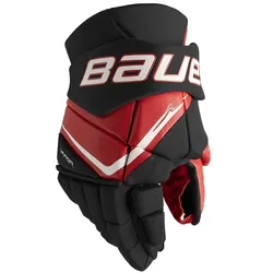 BAUER Vapor FLY40 Eishockeyhandschuhe Junior – 10–11 Zoll, fünf Farben | 11 Zoll schwarz/rot