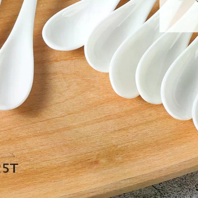 Modern Mode Marketplace Mini Porcelain Spoons For Coffee, Tea, Sugar And Desserts Mini Porcelain Spoons For Coffee, Tea, Sugar And Desserts