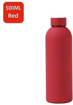 Uplifted Finds JUSTINLAU 500ml Portable Thermos Cup Stainless Steel Vacuum Flask For Sports, Car & Travel red
